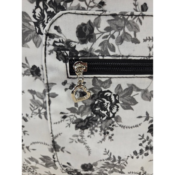 Bella Russo Reversible Tote Bag Floral / Polkadot Zip Pocket Double Strap - Picture 4 of 9